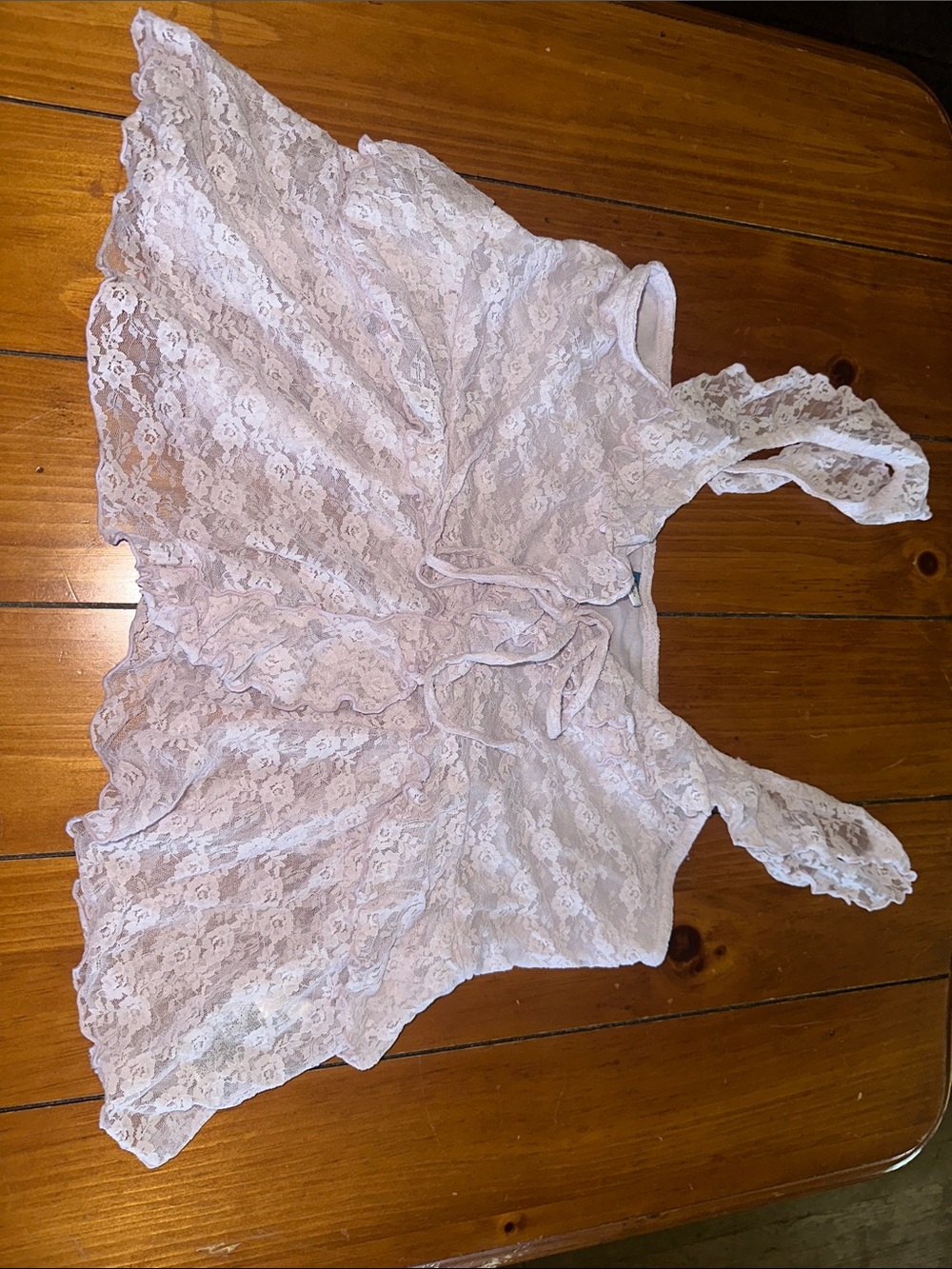 Old Navy Lace Tie-Front Cropped Camisole - Light Pink/Lilac